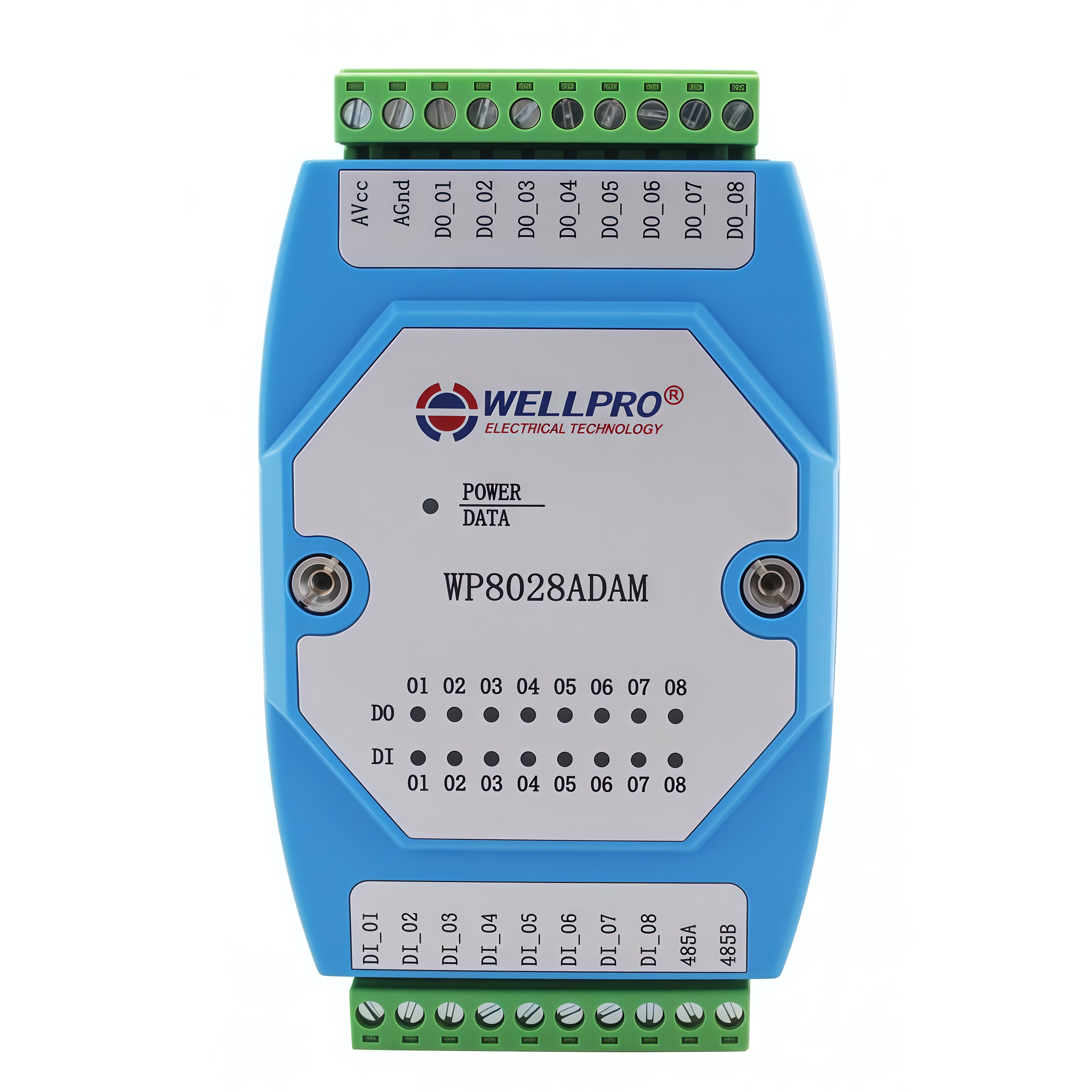 MODULO REMOTO RS485 Modbus RTU, 8Di / 8Do (Transistor)